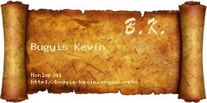Bugyis Kevin névjegykártya